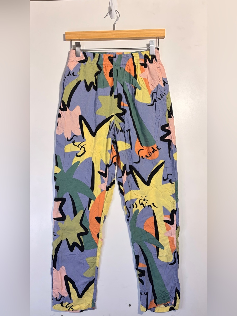 Lucy & Yak Billie Trousers S Salty Sunshine Print EcoVero Festival